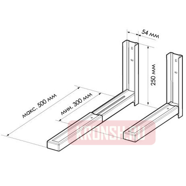 Кронштейн Trone C2 (серебристый)  