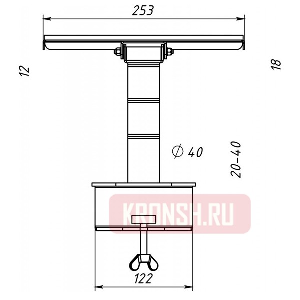 Кронштейн ARTKRON Shelf Rotation ST-25