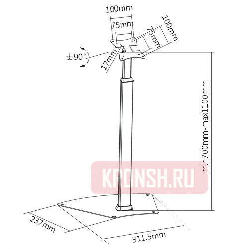 кронштейн для сенсорного экрана