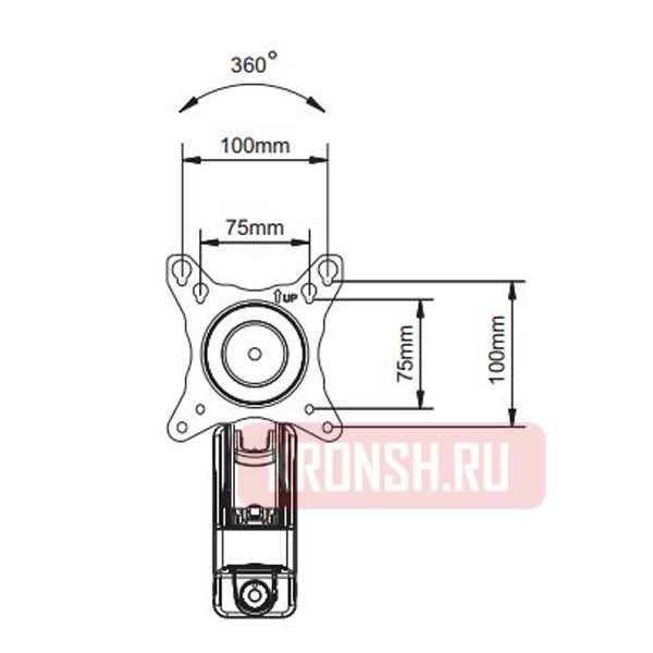 Кронштейн для телевизора NB F120 (чёрный)