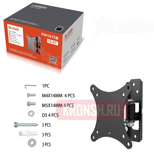 Кронштейн Uniteki FM1615B (черный) 
