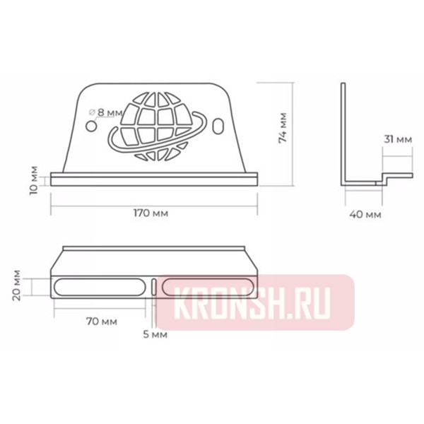 Кронштейн Electriclight КБ-01-93W (белый)