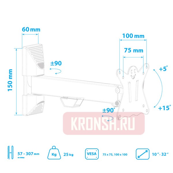 Кронштейн для телевизора Kromax Casper-103