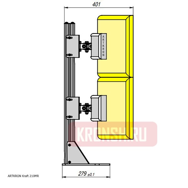 Кронштейн для двух мониторов ARTKRON​ Kraft 210MR