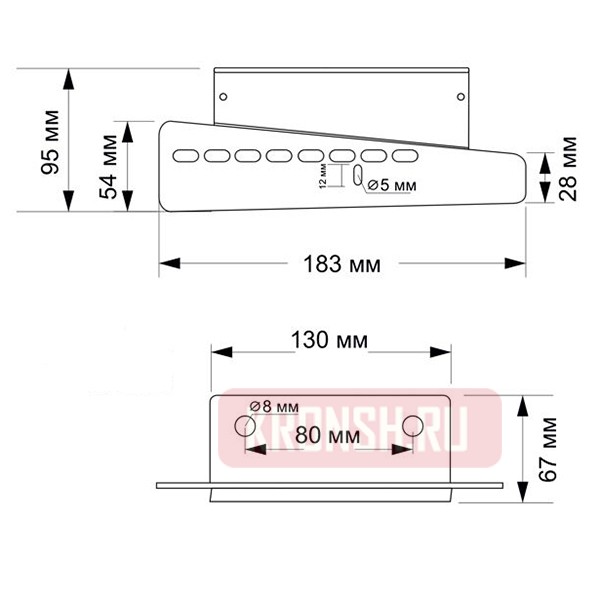 Кронштейн Electriclight КБ-01-99B Slim (чёрный)