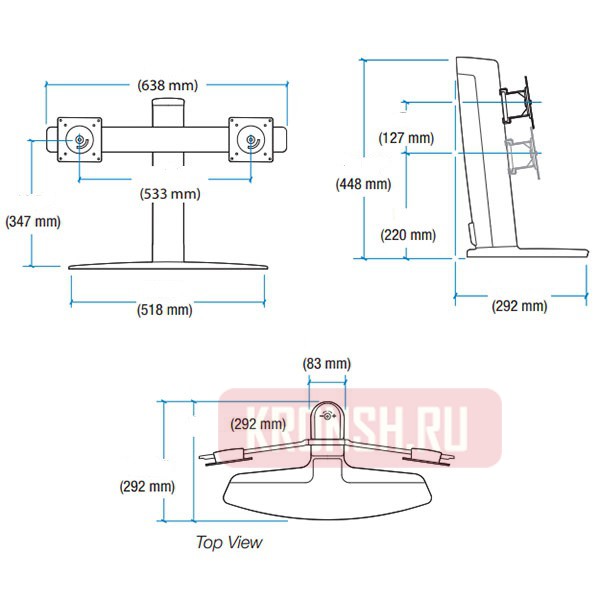 Кронштейн для двух мониторов Ergotron 33-396-085