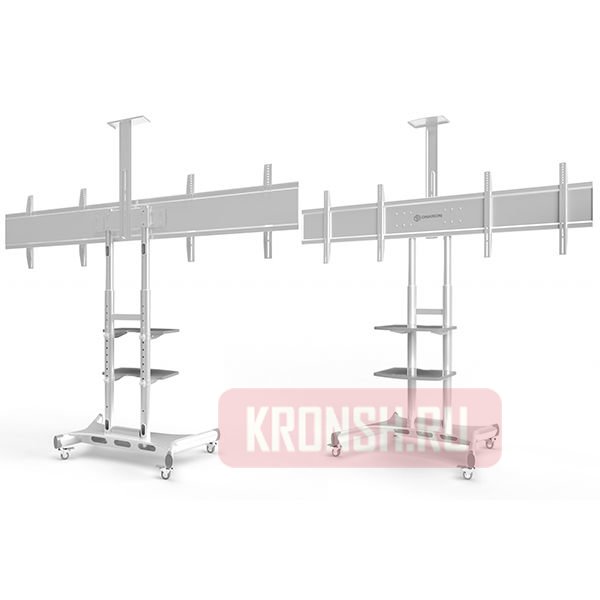 Мобильный стенд для двух телевизоров Onkron TS1881DVW (белая)
