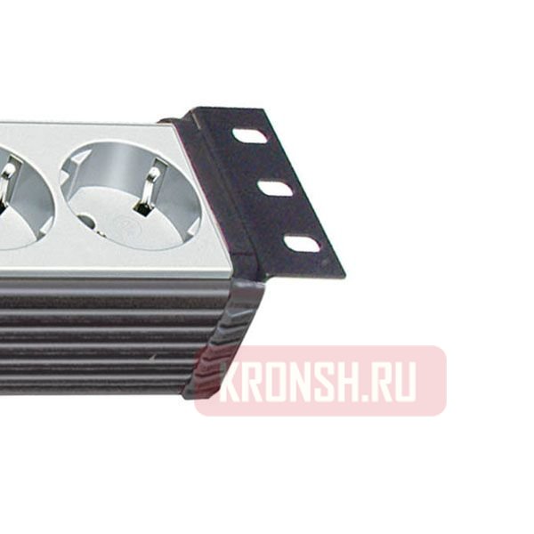 Встраиваемый удлинитель Brennenstuhl Alu-Line 19″ (8 розеток, 2 м ), 1390007118
