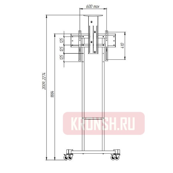 Стойка ARTKRON​ Techno-5 (чёрная)