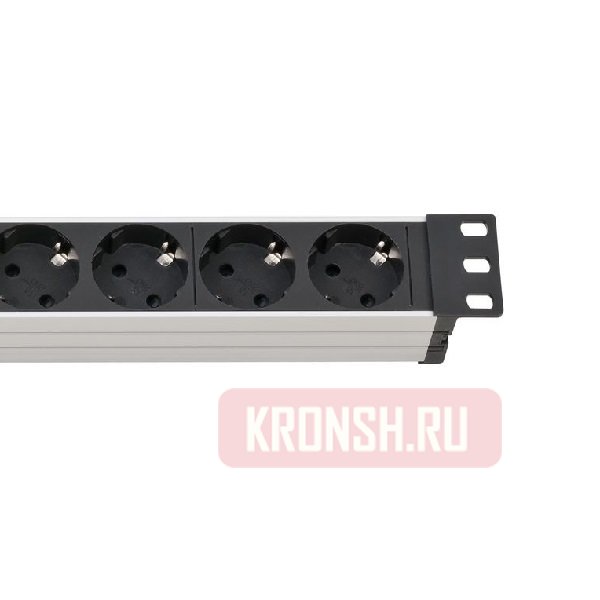 Встраиваемый удлинитель Brennenstuhl Alu-Line 19″ (8 розеток, 2 м ), 1390007308