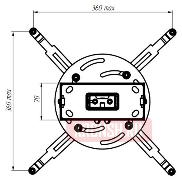 Кронштейн ARTKRON PRJ-350W (250-350 мм)