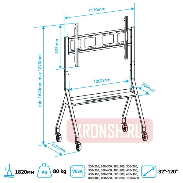 Мобильный стенд Kromax OMEGA-12