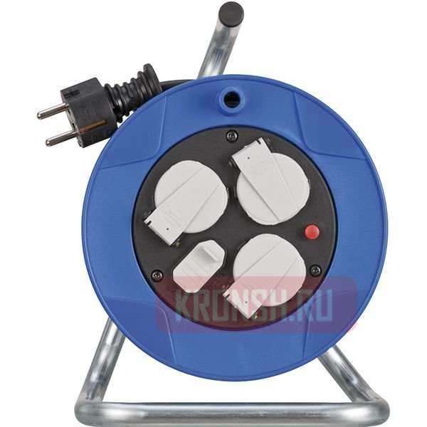 Удлинитель на катушке Brennenstuhl (3 розетки, 15 м, 2 USB), 1079180600