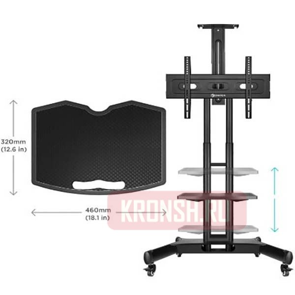 Полка Onkron APT-1881 (чёрная) 