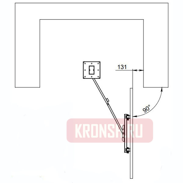 Потолочный кронштейн ARTKRON Horizontal Reach 3050V