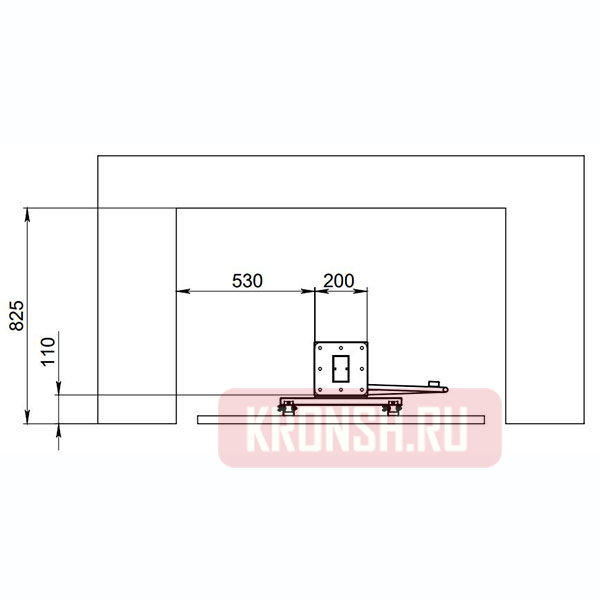 Потолочный кронштейн ARTKRON Horizontal Reach 3050V