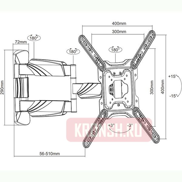 Кронштейн для телевизора iTECHmount LCD-54