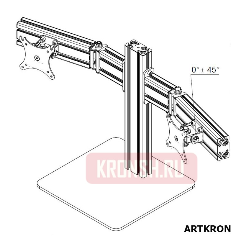 Кронштейн для 2-х мониторов ARTKRON 210M