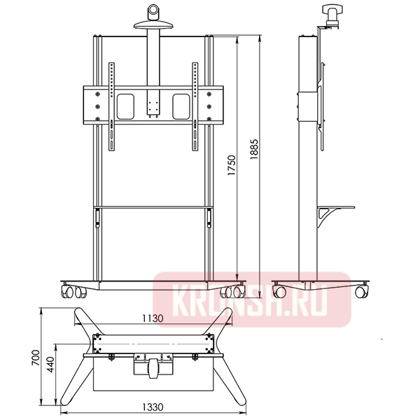 Стойка для телевизора ARTKRON Техно-С-13 (чёрный)