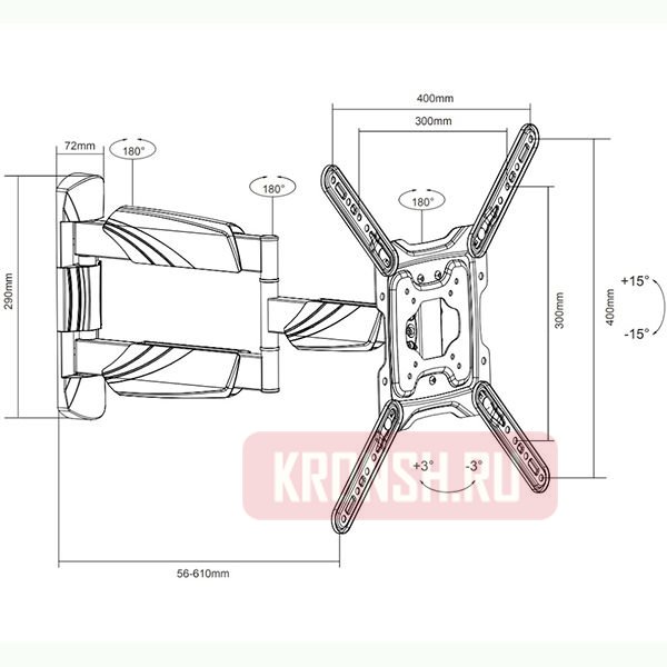 Кронштейн для телевизора iTECHmount LCD-543XL