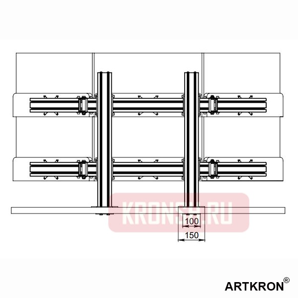 Кронштейн для мониторов ARTKRON​ 620G (чёрный)  