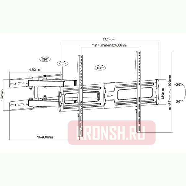 Кронштейн для телевизора iTECHmount PTRB-46L