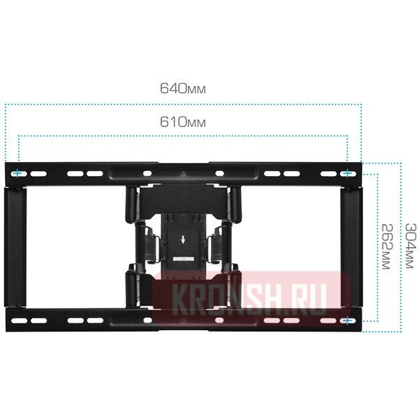 Кронштейн для телевизора Kromax ULTRA SLIM-102 (чёрный)