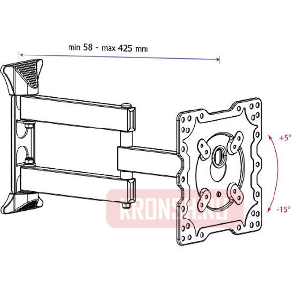 Кронштейн для телевизора Uniteki FMN1673 (чёрный) 