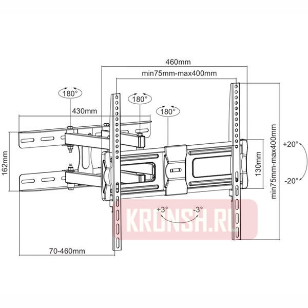 Кронштейн для телевизора iTECHmount PTRB-44L