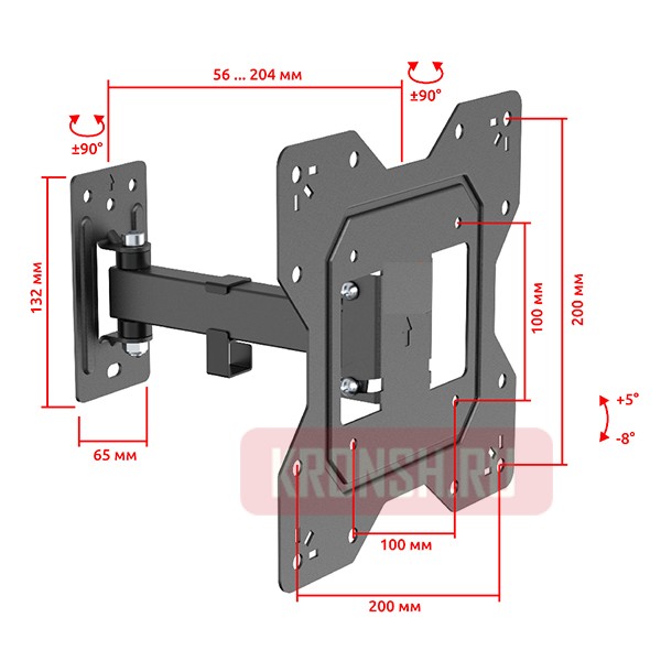 Кронштейн для телевизора Uniteki FM1802BN