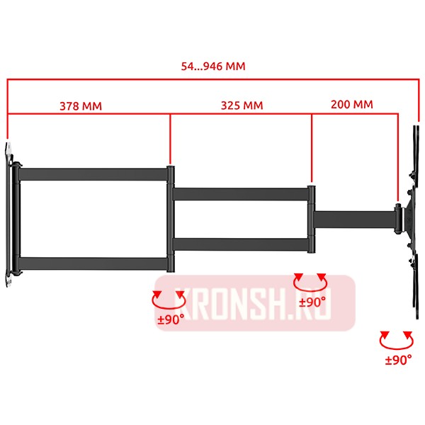 Кронштейн для телевизора Uniteki FMXL946