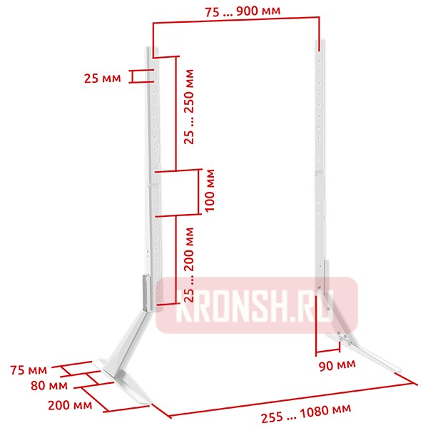 Настольный кронштейн для телевизора Uniteki ST003NW (белый)