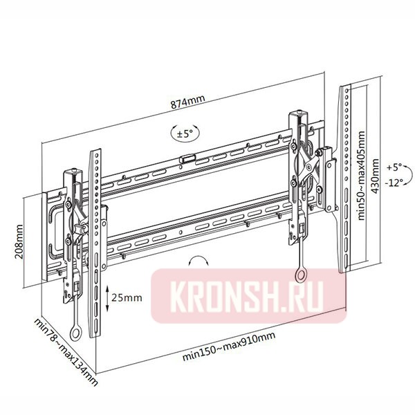 Кронштейн для телевизора Wize Pro T63X