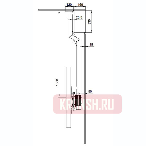 Потолочный кронштейн ALG Curved 3775