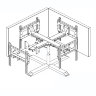 Стенд на 4 телевизора ARTKRON Quadro ST50
