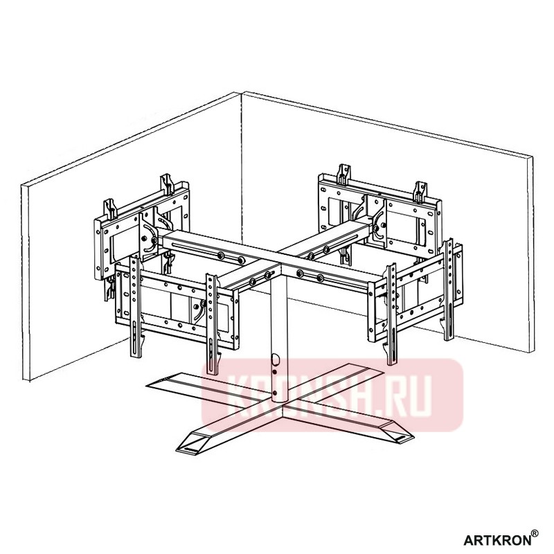 Стенд на 4 телевизора ARTKRON Quadro ST50