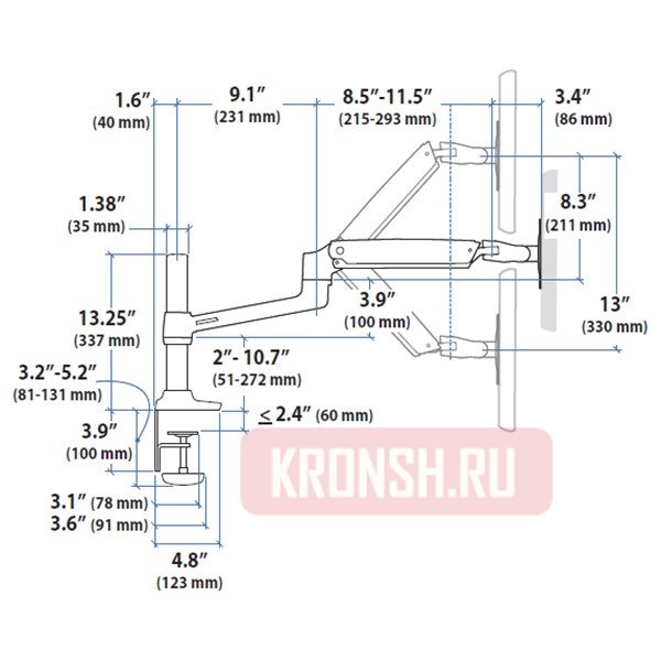 Кронштейн для монитора Ergotron 45-295-026