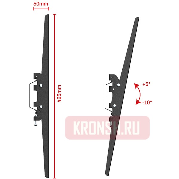 Кронштейн для телевизора Uniteki TM4702B (чёрный)  