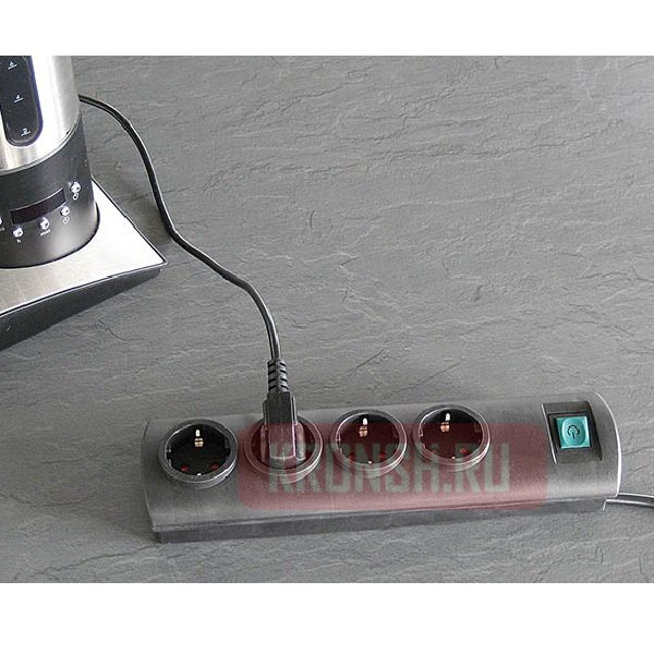 Удлинитель Brennenstuhl (4 розетки, 1,5 м, серебристый), 1153390124