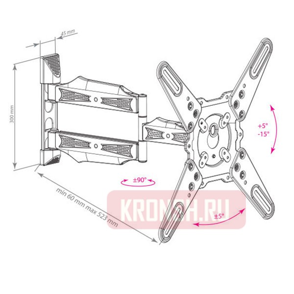 кронштейн Kromax Atlantis-40 (белый)
