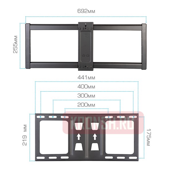 Кронштейн VLK Trento-20 (чёрный) 