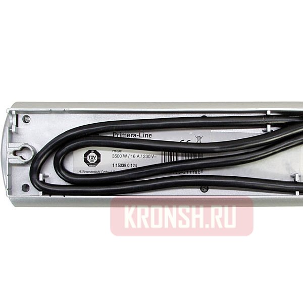 Удлинитель Brennenstuhl (10 розеток, 2 м, серебристый), 1153390120