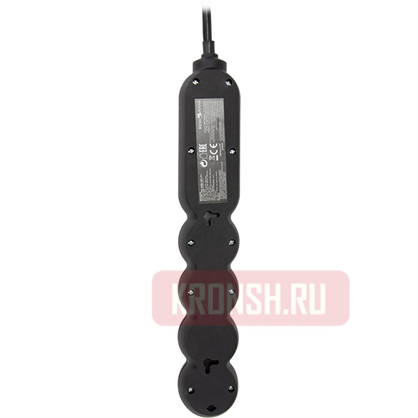 Сетевой фильтр Resonans BEB11B-20W (4 розетки, 2 м, чёрный)