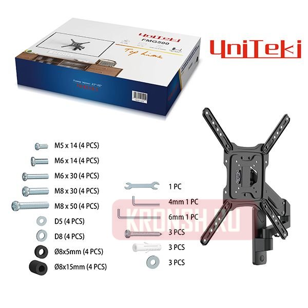 Кронштейн для телевизора Uniteki FMG500B (чёрный)