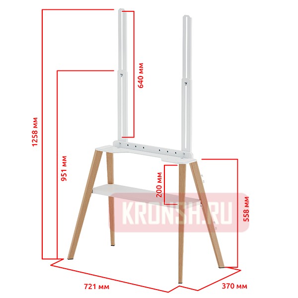 Стойка Uniteki STW008WOOD-W (белая)