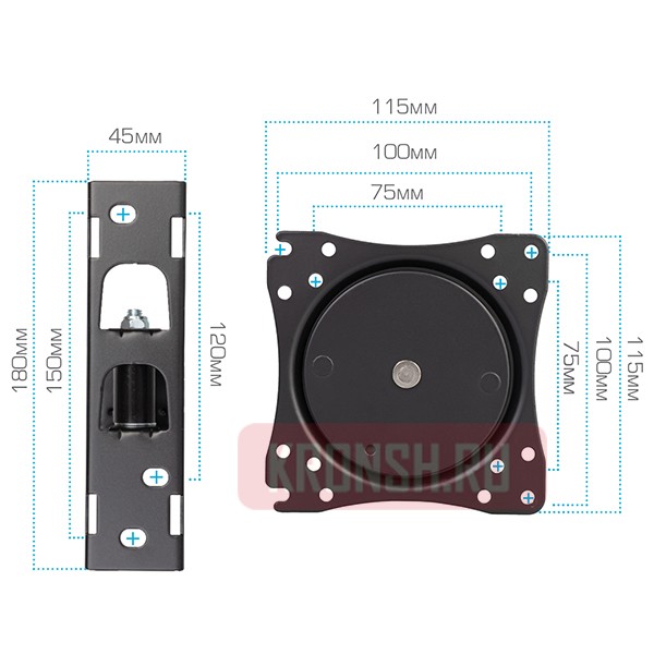 Кронштейн для телевизора VLK Trento-103 (чёрный)