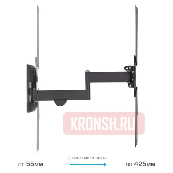 Кронштейн для телевизора Kromax Atlantis-15B (тёмно-серый)