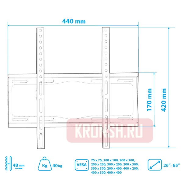 Кронштейн для телевизора Tuarex Olimp-113