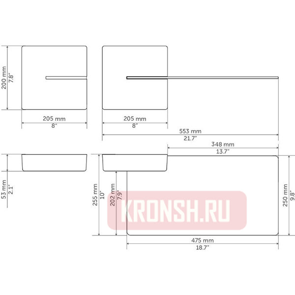 Кронштейн для аппаратуры ​Meliconi Ghost Cubes Shelf (чёрный)  