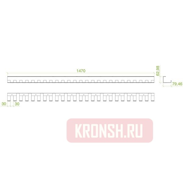 Кабель-канал ErgoFount PCS-147S (серебристый)